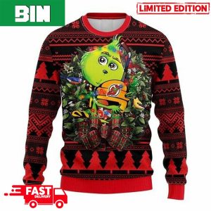 NHL New Jersey Devils Grinch Hug 3D For Men And Women Holiday 2023 Ugly Sweater