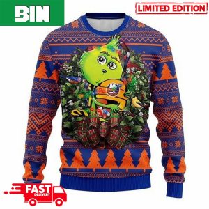 NHL New York Islanders Grinch Hug 3D Christmas Gift For Fans Ugly Sweater For Men And Women
