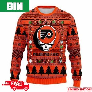 NHL Philadelphia Flyers Grateful Dead For Holiday 2023 Xmas Gift For Men And Women Funny Ugly Sweater