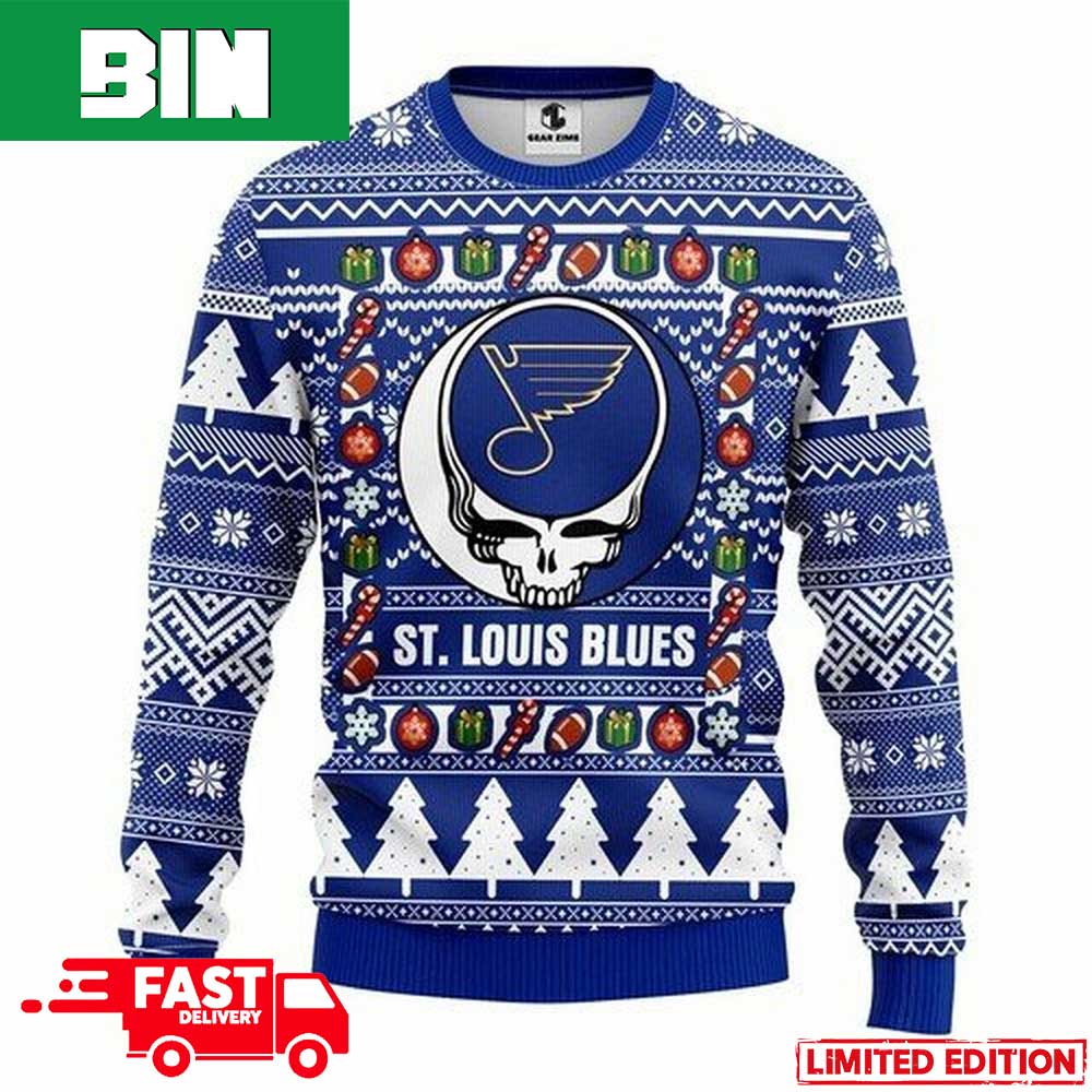 Columbus Blue Jackets Vintage NHL Ugly Christmas Sweater Navy / 2XL