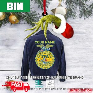 National FFA Organization Grinch Custom Name Christmas 2023 Holiday Ornament