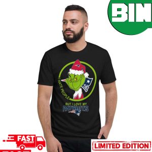 New England Patriots NFL Christmas Grinch I Hate People But I Love My Favorite Football Team T-Shirt