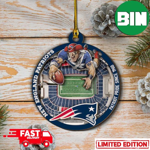 New England Patriots NFL Stadium View Xmas Gift For Fans Christmas Ornament