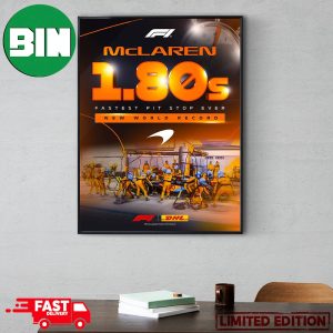 New F1 World Record McLaren 1.80s Fastest Pit Stop Ever Home Decor Poster Canvas