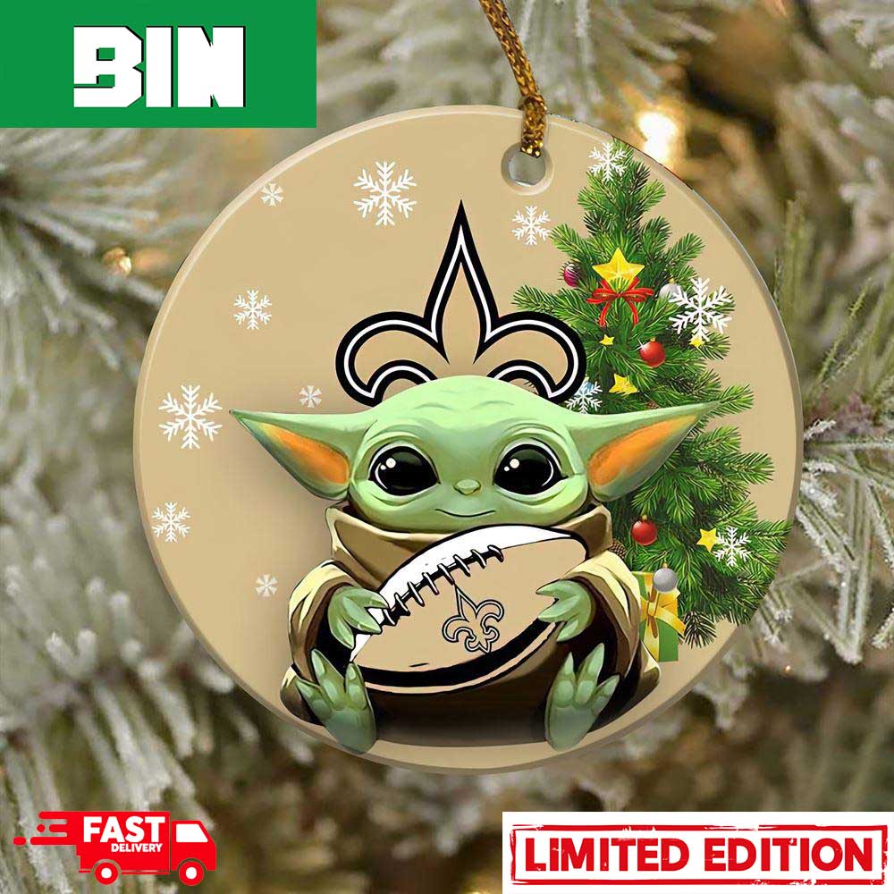 San Francisco 49ers NFL Baby Yoda Star Wars Christmas Tree Decorations  Unique Custom Shape Xmas Ornament - Masteez