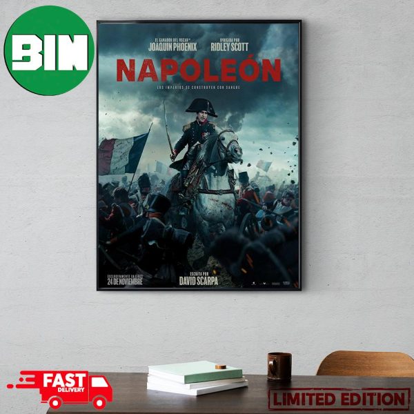 New Poster For Ridley Scott’s NAPOLEON Starring Joaquin Phoenix Home Decor Poster Canvas