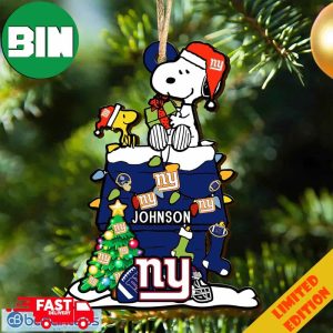 New York Giants NFL Snoopy Ornament Personalized Christmas For Fans Gift 2023 Holidays