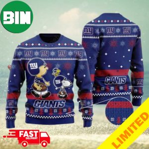 New York Giants Peanuts Snoopy Ugly Christmas Sweater For Men And Women
