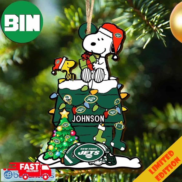 New York Jets NFL Snoopy Ornament Personalized Christmas For Fans Gift 2023 Holidays