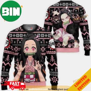 Nezuko Anime Kimetsu Xmas Funny Ugly Christmas Sweater