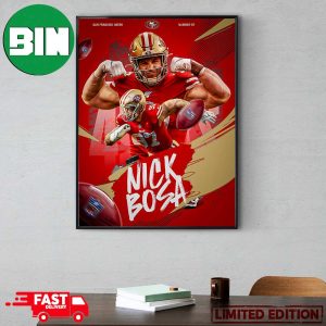 Nick Bosa San Francisco 49ers Number 97 Home Decor Poster Canvas