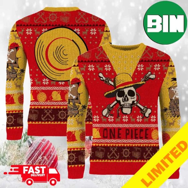 One Piece Luffy’s Festive Voyage Ugly Christmas Sweater 2023 For Men And Women