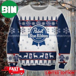Pabst Blue Ribbon For Beer Lovers 3D Ugly Christmas Sweater