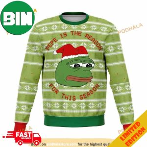 Pepe The Frog Dank 3D Christmas 2023 Holiday Gift Funny Ugly Sweater