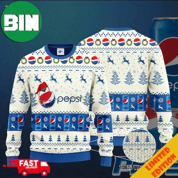 Pepsi Santa Hat Ugly Christmas Sweater  For Men And Women