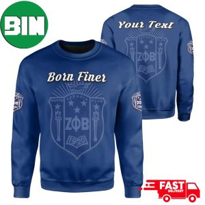 Personalised Born Finer Zeta Phi Beta Christmas Gift 2023 For Family Xmas Ugly Sweater