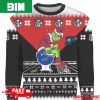 Personalized Grinch Baltimore Ravens Sitting On Kansas City Chiefs Toilet Xmas 2023 Gift 3D Christmas Ugly Sweater