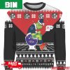 Personalized Grinch Dallas Cowboys Sitting On Baltimore Ravens Toilet Xmas 2023 Gift 3D Christmas Ugly Sweater