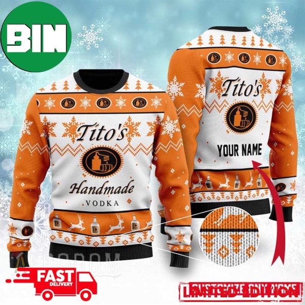 Personalized Name Tito’s Handmade Vodka Ver 1 Ugly Christmas Sweater