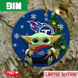 Personalized Tennessee Titans Baby Yoda Christmas NFL Football 2023 Christmas Tree Decorations Ornament