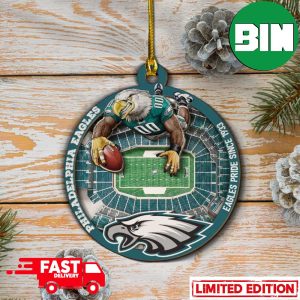 Philadelphia Eagles NFL Stadium View Xmas Gift For Fans Christmas Ornament