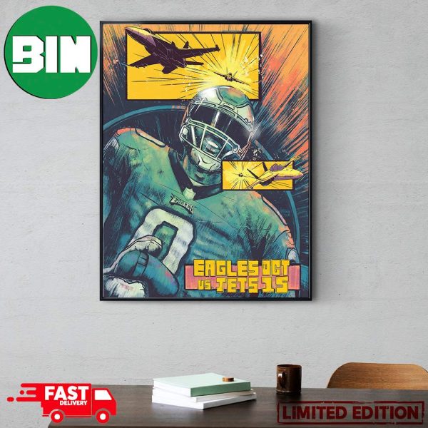 Philadelphia Eagles vs New York Jets October 15 2023 Fan Art Poster Fighter Aircrafts Poster Canvas