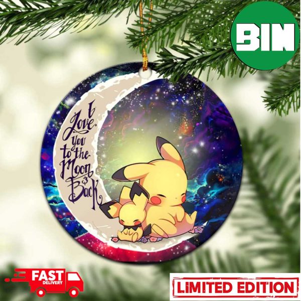 Pikachu Pokemon Sleep Love You To The Moon Galaxy Perfect Gift For Holiday Ornament