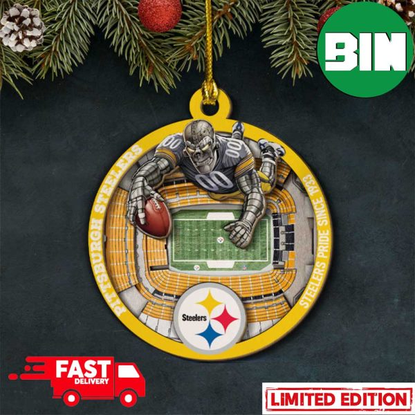 Pittsburgh Steelers NFL Stadium View Xmas Tree Decorations Christmas Ornament