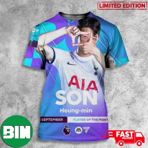 Premier League Son Heung-min Player Of The Month September EA Sports FC 3D T-Shirt