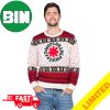 Led Zeppelin Christmas Snowflakes Pattern 3D Xmas Gift For Fans Ugly Sweater