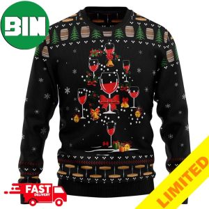 Red Wine Xmas Funny 2023 Holiday Custom And Personalized Idea Christmas Ugly Sweater
