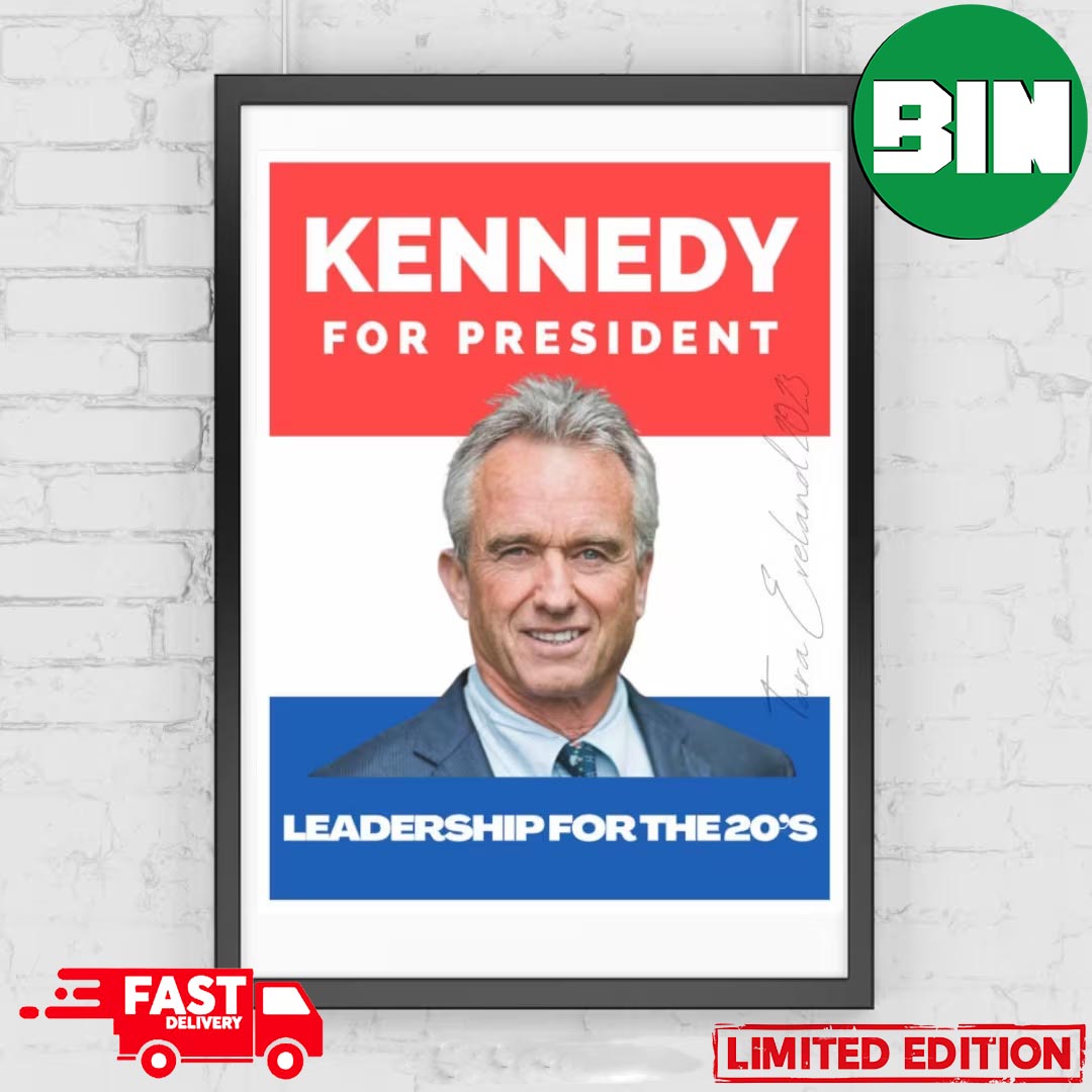 Robert F Kennedy For President 2024 Election Campaign Poster Canvas
