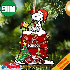 San Francisco 49ers NFL Snoopy Ornament Personalized Christmas For Fans Gift 2023 Holidays
