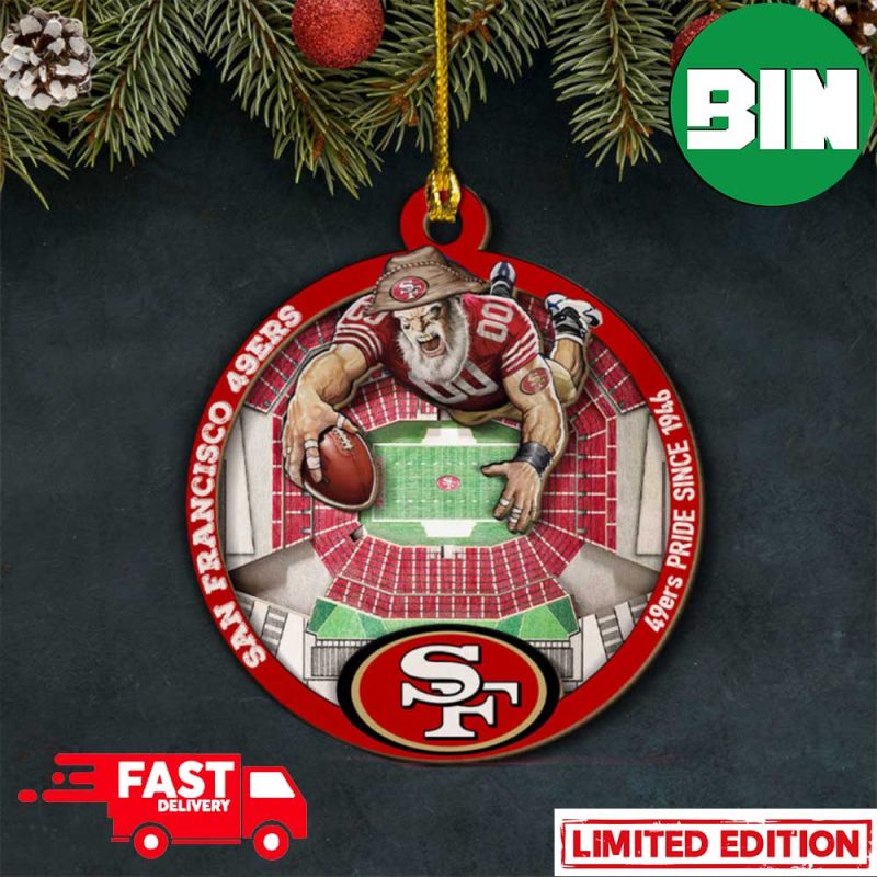 NFL San Francisco 49ers Personalized Photo Ornament - 2 Sided