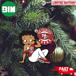 San Francisco 49ers x Betty Boop Christmas Gift Tree Decorations 2023 Ornament