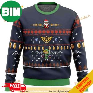 Santa Link The Legend Of Zelda Christmas Ugly Wool Knitted Funny Ugly Sweater