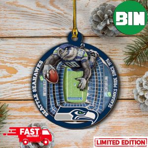 Seattle Seahawks NFL Stadium View Xmas Gift For Fans Christmas Ornament