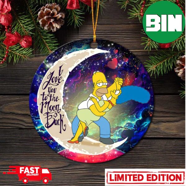 Simpsons Family Love You To The Moon Galaxy Perfect Gift For Holiday Xmas Gift Tree Decorations Ornament