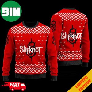 Slipknot Red Snowflakes Pattern 2023 Holiday Ugly Christmas Sweater