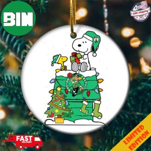Snoopy And Woodstock Christmas Gift For Fans Boston Celtics NBA Xmas Tree Decorations Ornament