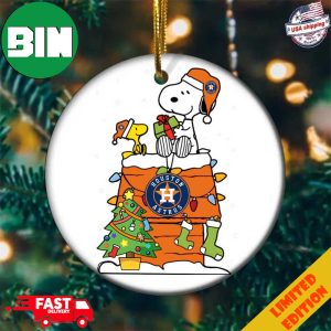 Snoopy And Woodstock Christmas Gift For Fans Houston Astros MLB Xmas Tree Decorations Ornament