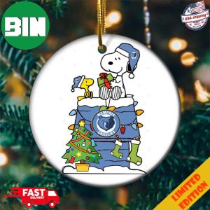 Snoopy And Woodstock Christmas Gift For Fans Memphis Grizzlies NBA Xmas Tree Decorations Ornament