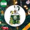 Snoopy And Woodstock Christmas Gift For Fans Miami Heat NBA Xmas Tree Decorations Ornament