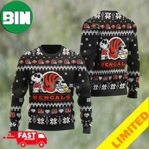Snoopy And Woodstock NFL Cincinnati Bengals 2023 Holiday Gift Christmas Ugly Sweater