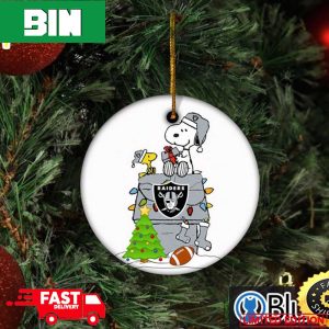 Las Vegas Raiders Logo NFL Ugly Grinch Christmas Ornament Custom Name