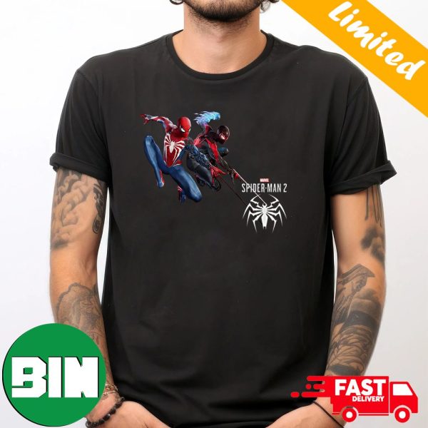 Spider-Man 2 Peter Parker And Miles Morales Logo Unisex T-Shirt