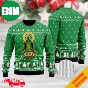 Starbucks Grinch Snowflakes Pattern 2023 Holiday Ugly Sweater For Men And Women