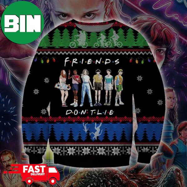 Stranger Things Friends Don’t Lie Christmas Gift 2023 For Men And Women Ugly Sweater