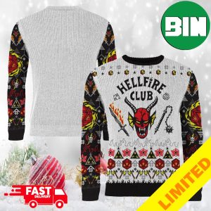 Stranger Things Hellfire Club Ugly Christmas Sweater