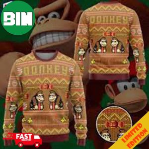 Super Mario Donkey Kong Holiday 2023 Ugly Sweater